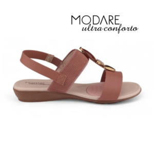 MODARE - Tamanco Feminino Xtil Argila Elastico Napa
