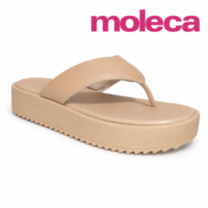 MOLECA - Tamanco Feminino Moleca Plataforma Confortável Solado Tratorado 3,5 cm