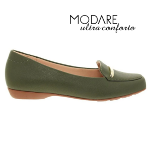 MODARE - Sapato Mocassim Modare Napa Feminino - Verde oliva