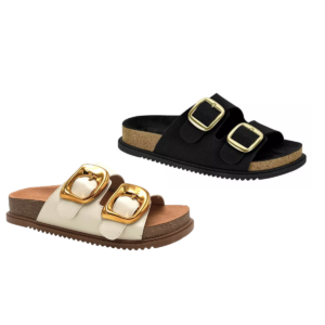 BEIRA RIO Sandália Birken Conforto Feminina Pepete Slid Fivela Beira Rio