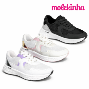 MOLEKINHA - Tênis Infantil Menina Confortável Escolar Corrida Molekinha Original