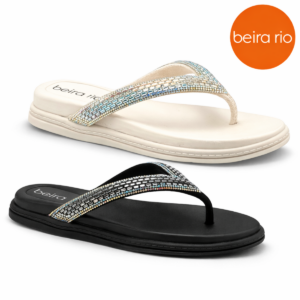 Chinelo Feminino Beira Rio com Brilho Confortável Antiderrapante
